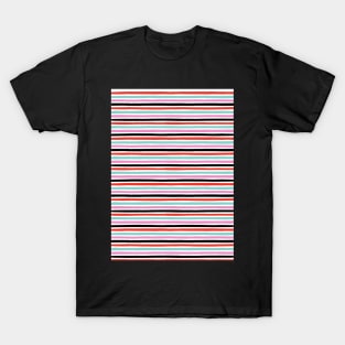 Stripes pattern, Pink, Red, Black, Blue, Stripes, Pattern, Fashion print, Funny art, Modern art, Wall art, Print, Minimalistic, Modern, Humor T-Shirt